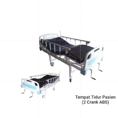 Tempat Tidur Pasien 2 Crank ABS - Bed Pasien 2 crank ABS