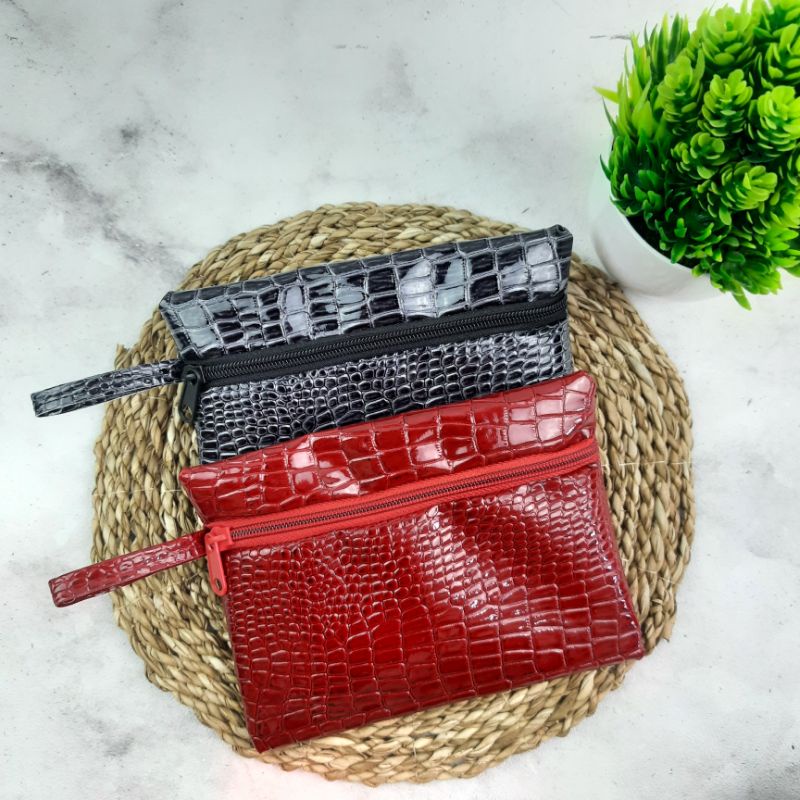 WMS DS 02 DOMPET SOUVENIR KULIT CROCO GLOSSY PREMIUM