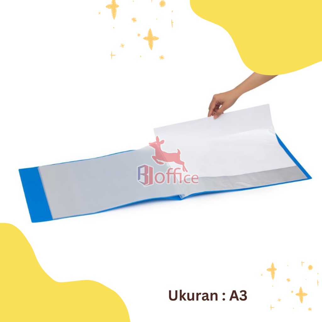 

KINGJIM Map Plastik Dokumen Keeper A3 Clear Holder Clear File
