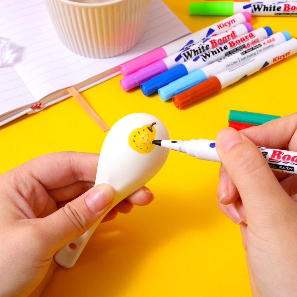 8 / 12 Warna Spidol Whiteboard Handmade DIY Untuk Anak