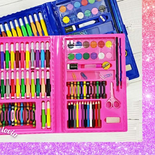 

11.11✔️Crayon Anak Set Koper 86 Pcs In 1 Krayon Pensil Warna Mewarnai Anak|KD4
