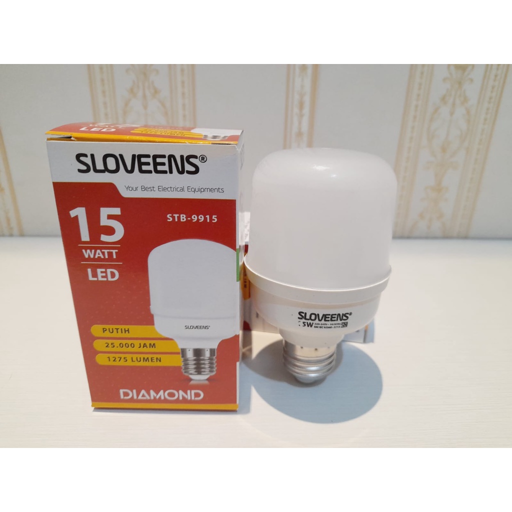 Lampu Led Murah 15 W SLOVEENS DIAMOND Cahaya Putih ..Bohlam Kapsul