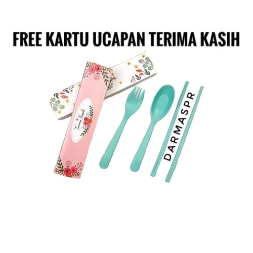 ( 100pcs ) Souvenir Pernikahan SGS Travel Lokal Kemas Box Sleding Set Sendok garpu Sumpit