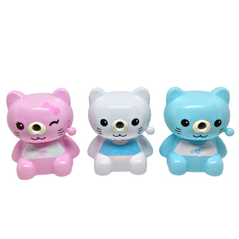 

Rautan Pensil Putar Karakter HELLO KITTY KUCING LUCU PREMIUM Serutan Meja