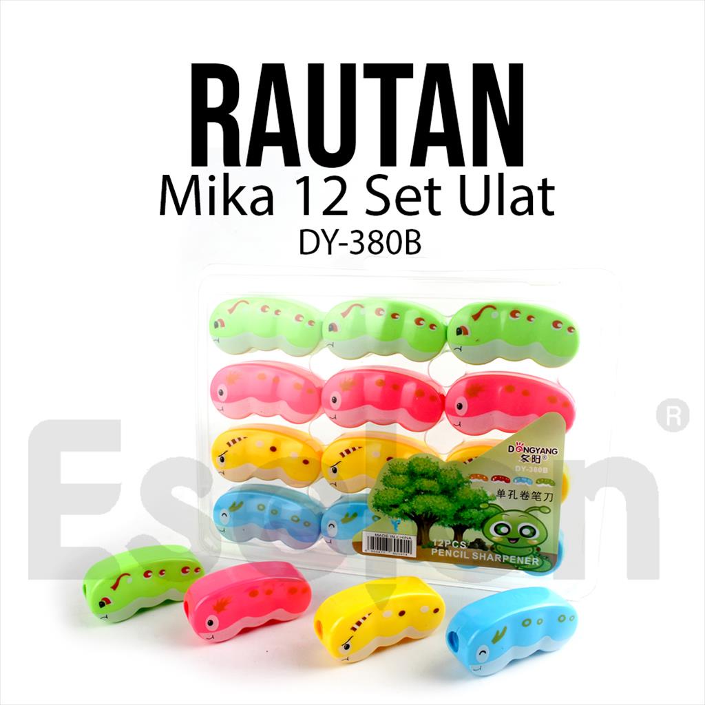 

12pcs Rautan Mika Ulat Bulu 380B / 1pack Serutan Pensil Fancy