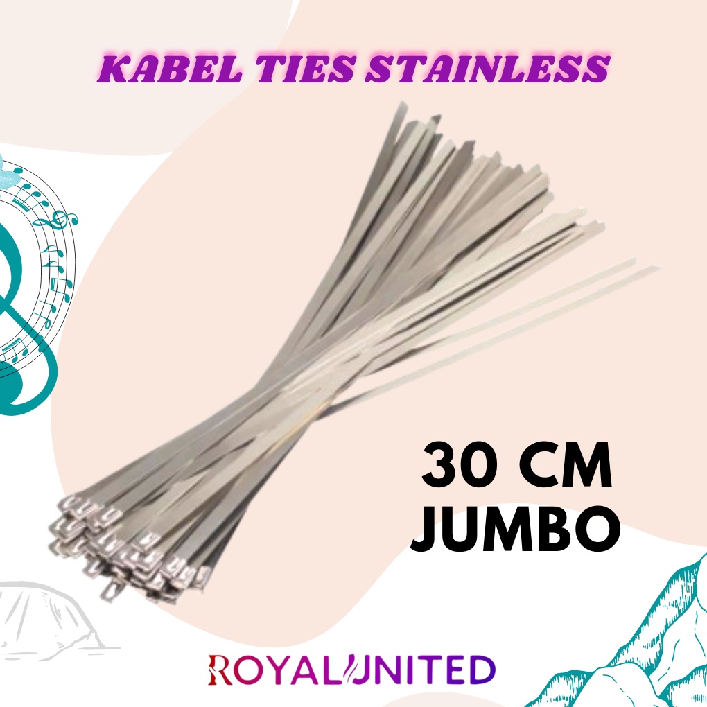 KABEL TIES CABLE TIS BESI STAINLESS STELL SS TSS 7.9X300MM