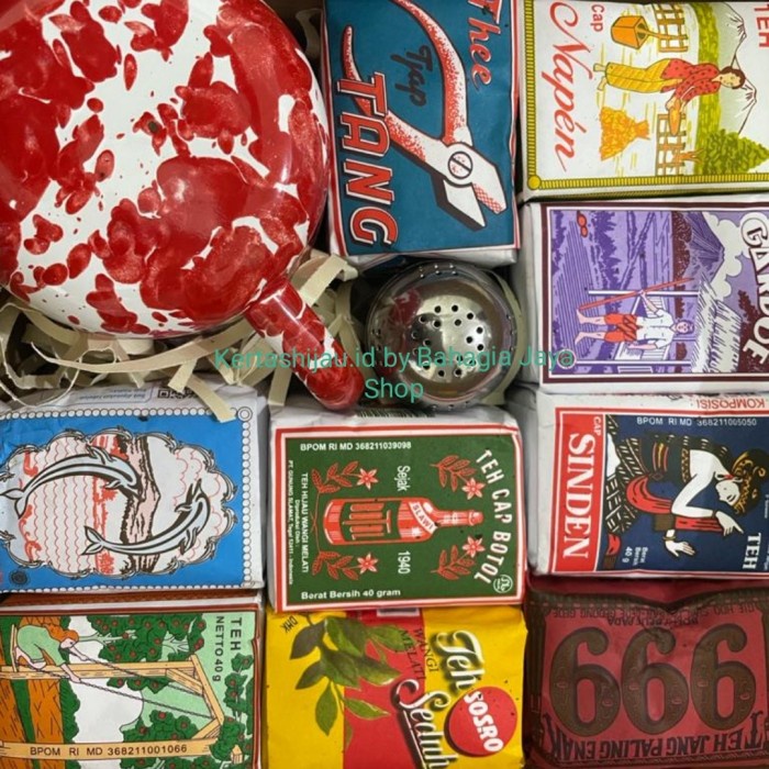 

[ COD ] Hampers Teh + Mug Jadul - Indonesia Local Tea Hampers - Tea Souvenirs