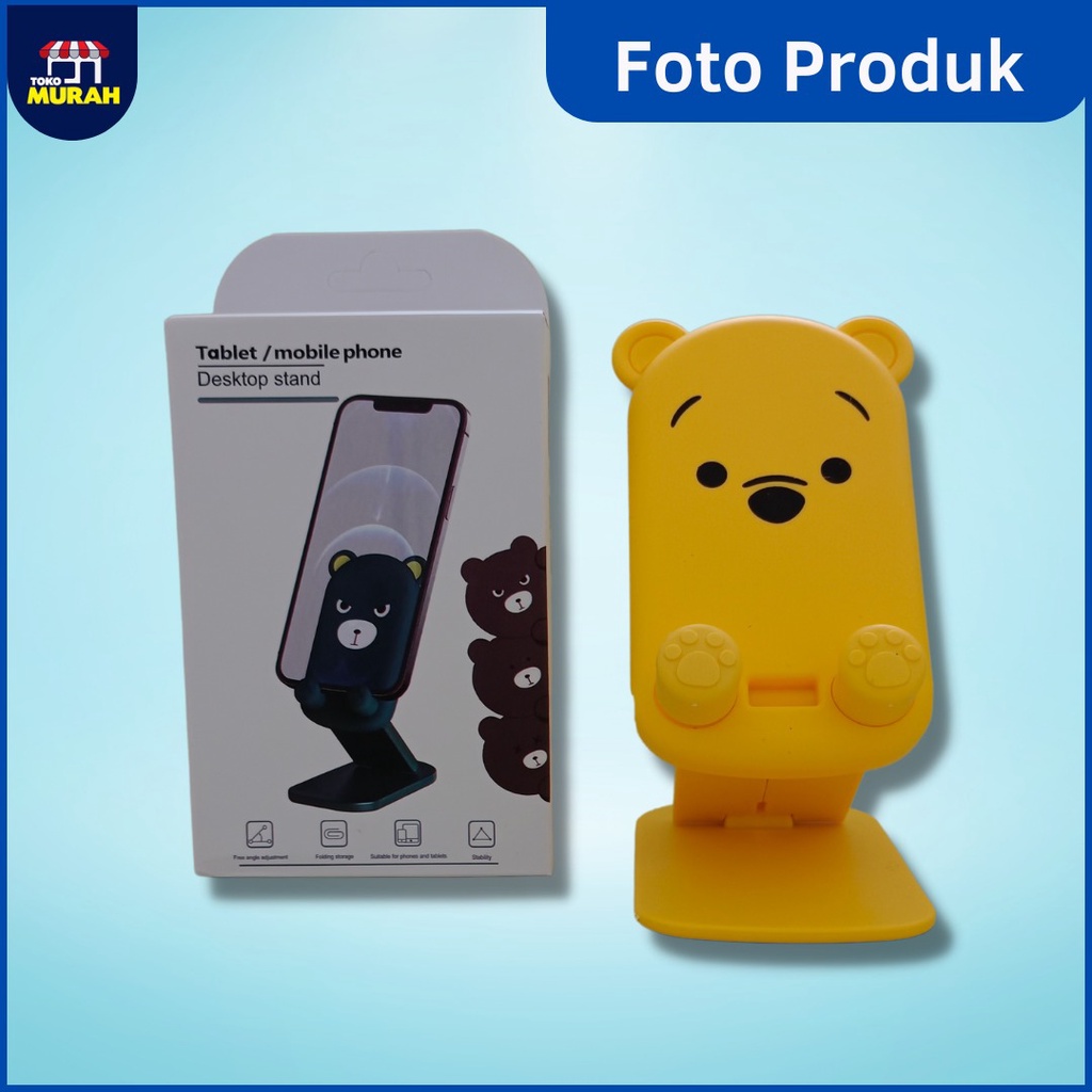 Holder Hp Lipat Motif Animal Stand Hp Lipat Portable Karakter Lucu Tablet Ipad Universal Stand Holder Handphone Stand Holder Phone Imut