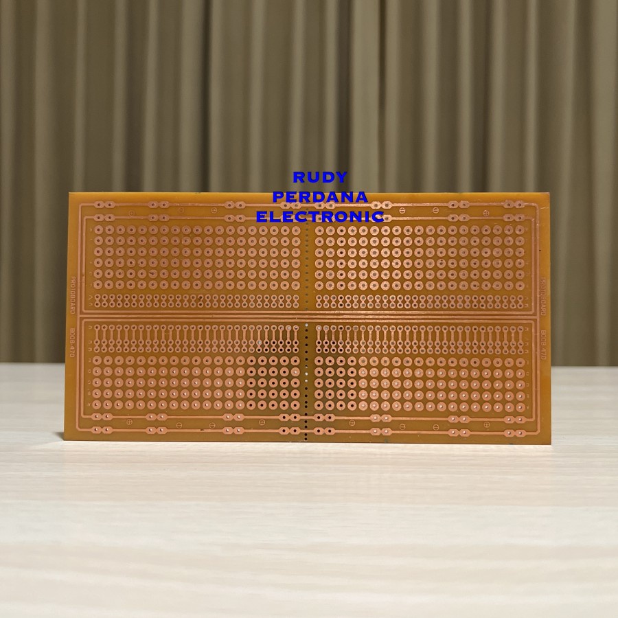 PCB TITIK LUBANG IC TRANSISTOR PROTOTYPE SINGLE LAYER 16.7 CM x 8.5 CM