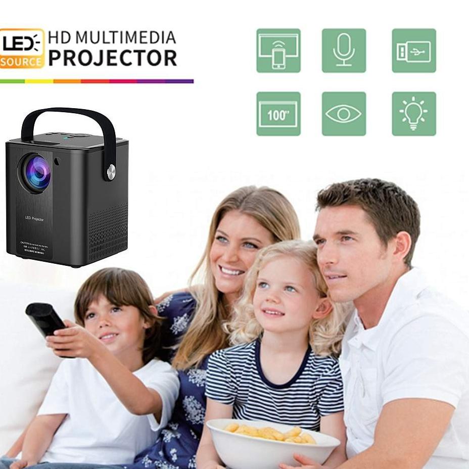 Buruan Beli 7DMBD Ekleva Smart C500 WIFI Proyektor 1080P Full HD 5000 Lumens Portable Koneksi Ponsel