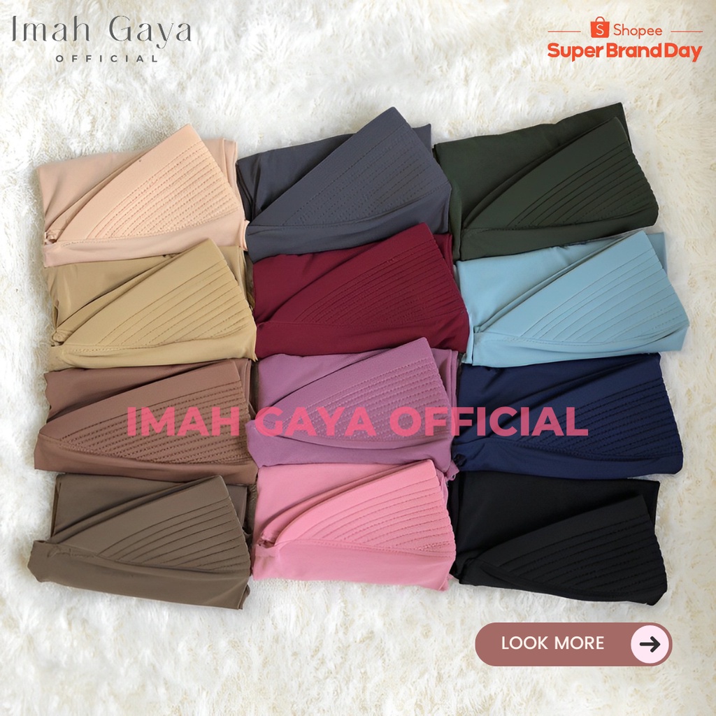 Jilbab Bergo Instan Wanita Polos Spandek Jersey Premium Jilbab Bergo Sport