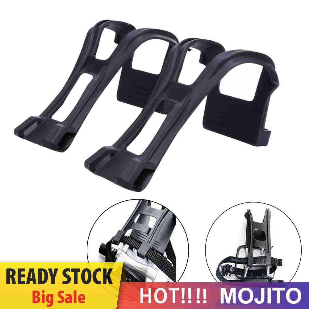 Sepasang Klip Pedal Sepeda Model Setengah Warna Hitam