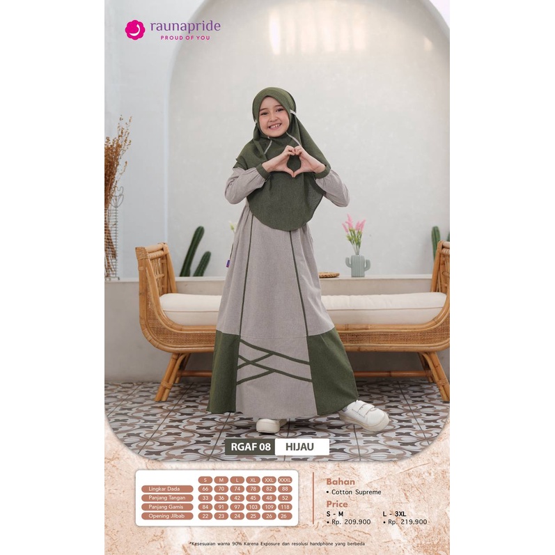 Rauna Sarimbit Keluarga / SR - 08 Hijau / Fashion Muslim