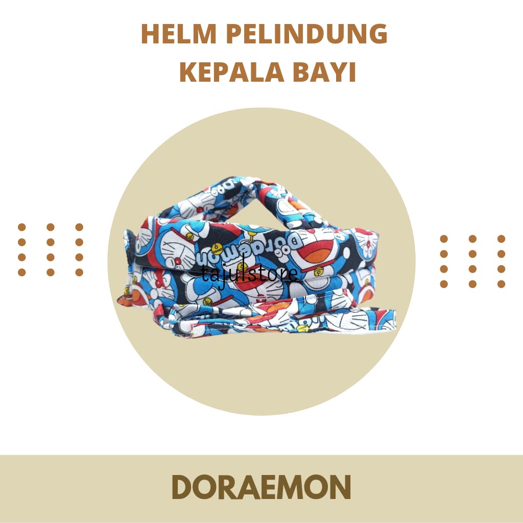 Helm Pelindung Kepala Bayi Doraemon | Baby Head Protector
