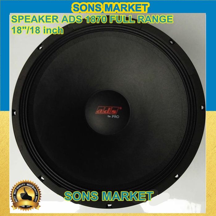 SPEAKER ADS 1870 18inch 18 inch FULL RANGE PRO 18" ADS 1870 800 Watt