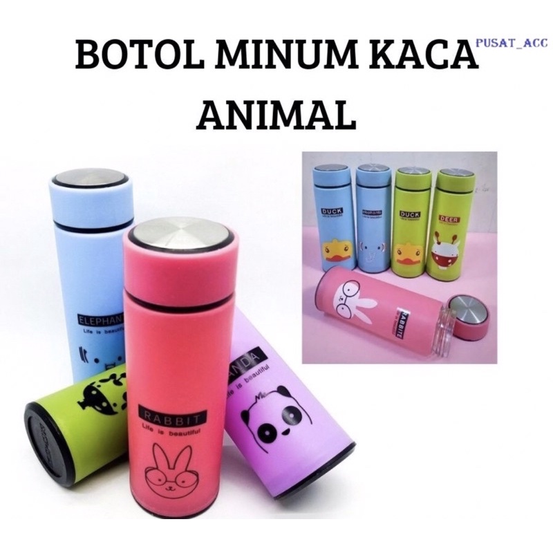 Termos Kaca Anak Animal 450ml Non Box