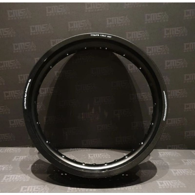 Velg veleg pelek lingkar aloy alloy titan titans 17 350 kulit jeruk hitam