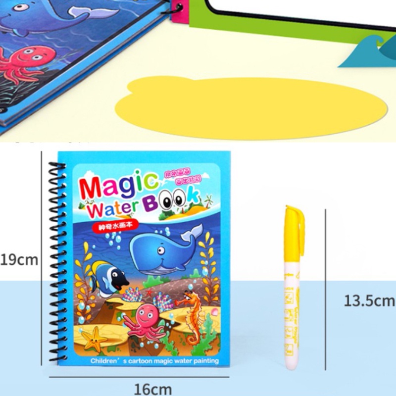 Buku Mewarnai Handmade Dengan Pena Air Ajaib Untuk Anak Tk