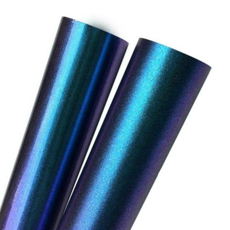 (PROMO CWI46) Stiker Skotlet Motor Warna Bunglon pelangi Biru / Biru Aurora Untuk Body Motor dan Mob