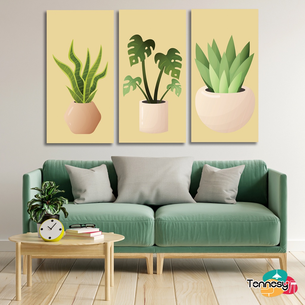 TENNESY HIASAN DINDING TANAMAN BOTANICAL AESTETIK PASTEL 15X30CM WALL DECOR PAJANGAN KAYU POSTER DEKORASI DINDING RUMAH KAMAR TIDUR