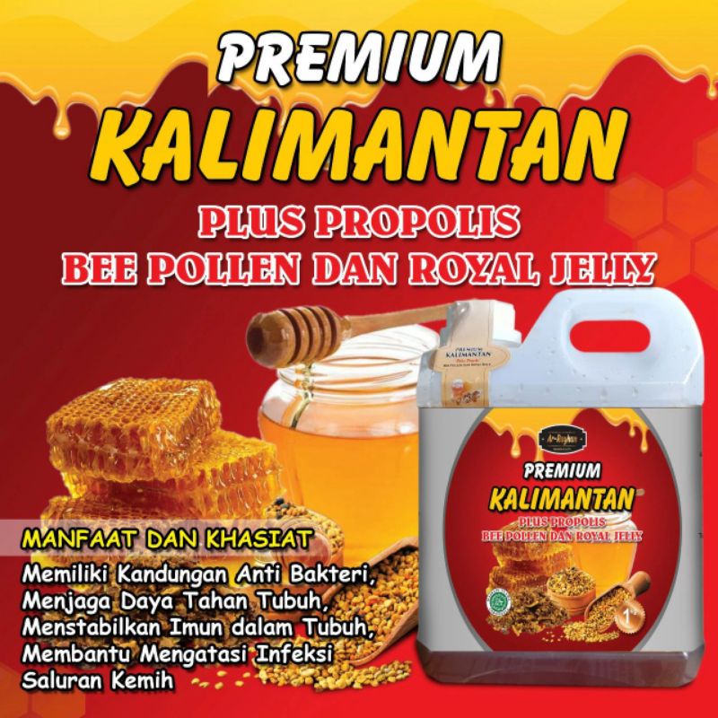 

Madu Hutan Kalimantan Premium Ar-Rayhan Madu Hutan Kalimantan Plus Bee Pollen dan Royal Jelly 1kg