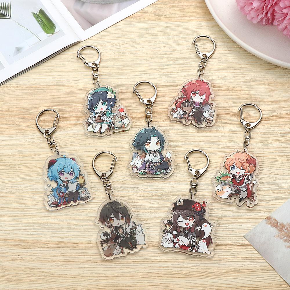 Lily Anime Gantungan Kunci Kartun Kipas Hadiah Liontin Aksesoris Fashion Perhiasan Japan Anime Car Key Holder