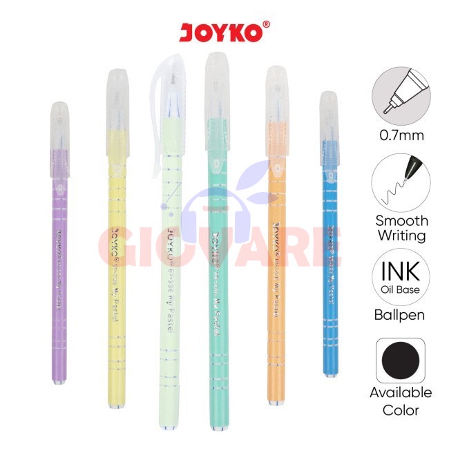 

PENA JOYKO BP-336 MY PASTEL | PULPEN JOYKO BP-336 BALL PEN MY PASTEL 0.7MM ECERAN