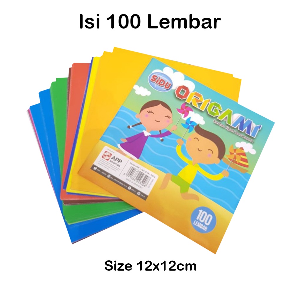

Kertas Origami Sidu Ukuran 12x12cm isi 100