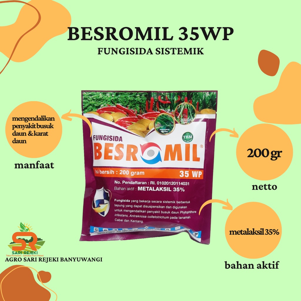 BESROMIL 35WP 200GR FUNGISIDA SISTEMIK