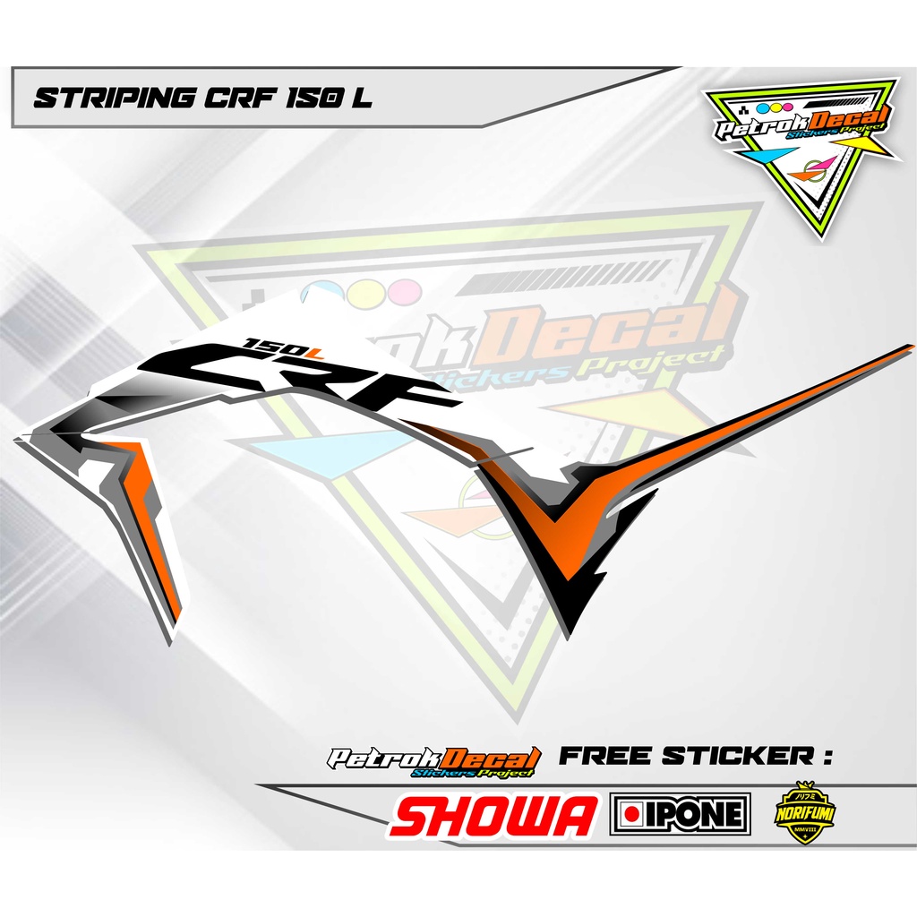 STIKER CRF 150L STRIPING CRF HOLOGRAM / STRIPING VARIASI MOTOR CRF150