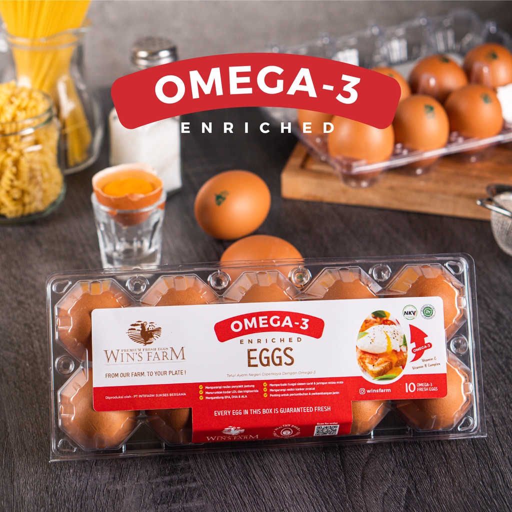 

Wins Farm | Telur Ayam Omega isi 10 Butir