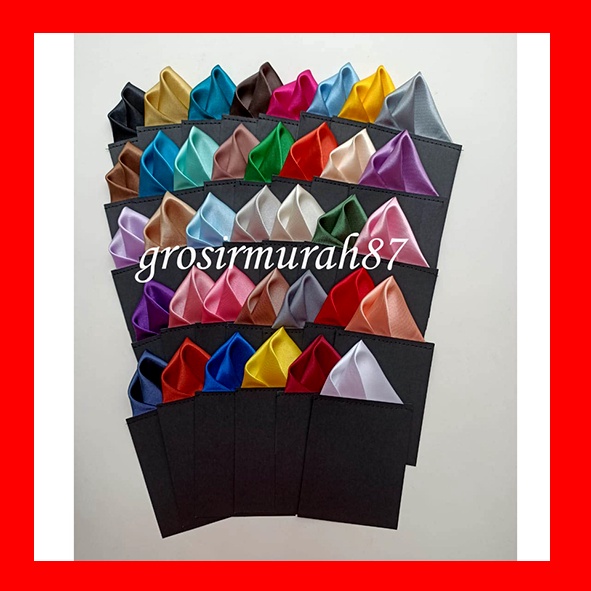 Sapu Tangan Jas Terlipat Langsung siap Pakai instant Pocket Square Fold murah ready stok warna lengkap model 1 point