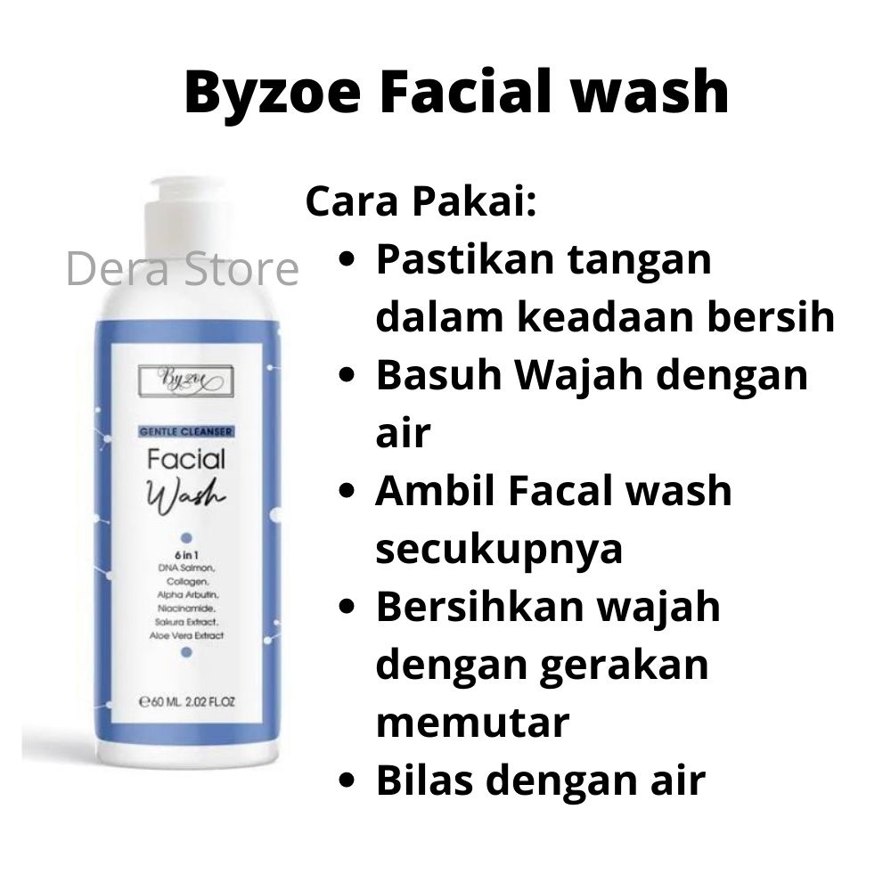 Byzoe Gentle Cleanser Facial Wash with 6 active ingredient Mencerahkan Wajah BPOM