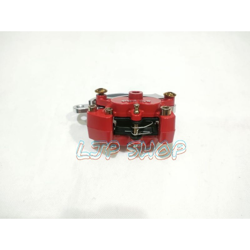 PAKET KALIPER BREMB0 MINI 4 PISTON PLUS BREKET HONDA BEAT DISK 220MM MATIC