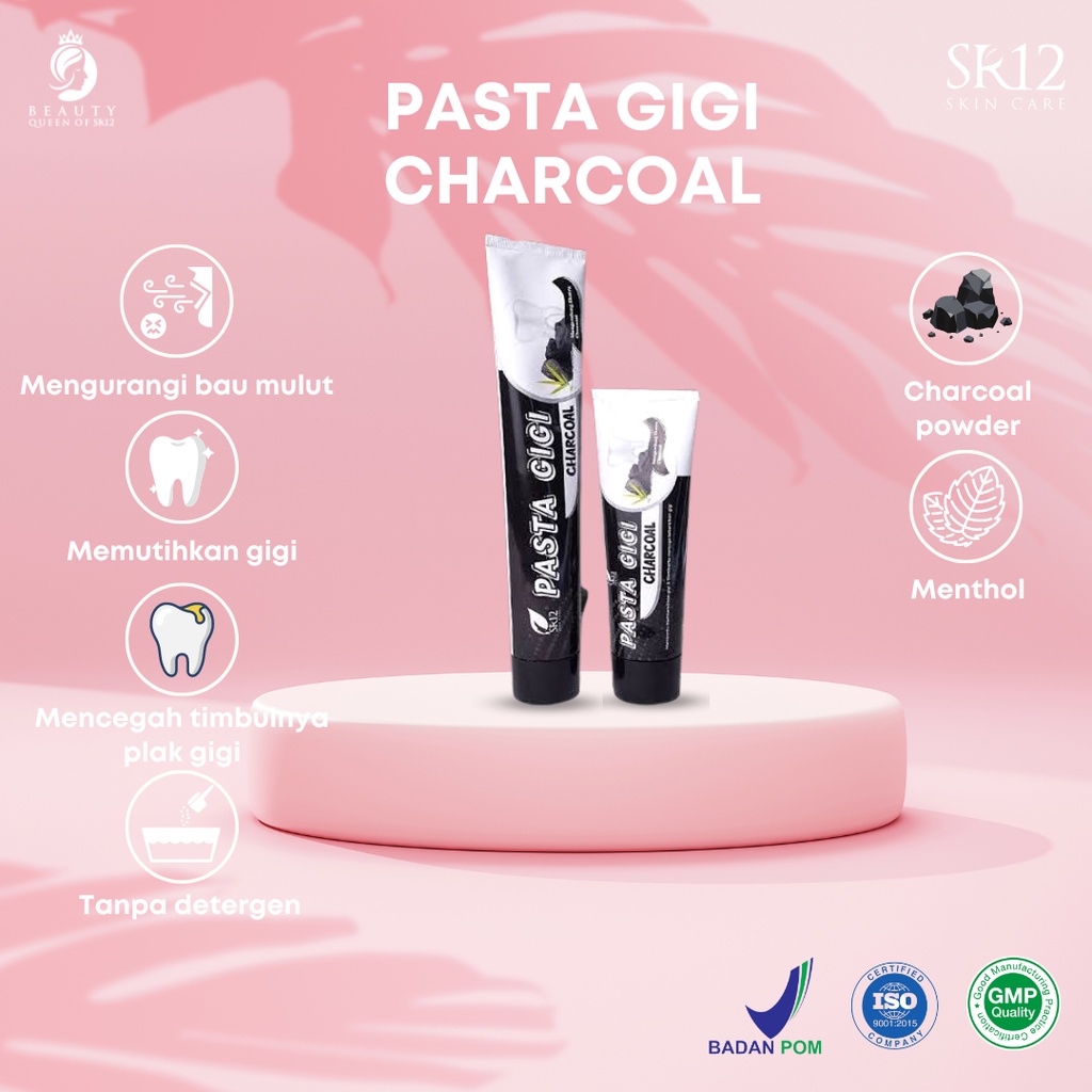 Pasta Gigi Charcoal SR12 Teeth Whitening Powder Tooth Powder Odol Pemutih Gigi dan Karang Gigi Pasta Gigi Pemutih Pasta Gigi Perokok Odol Perontok Karang Gigi Pasta Gigi Arang Toothpaste Pemutih Gigi