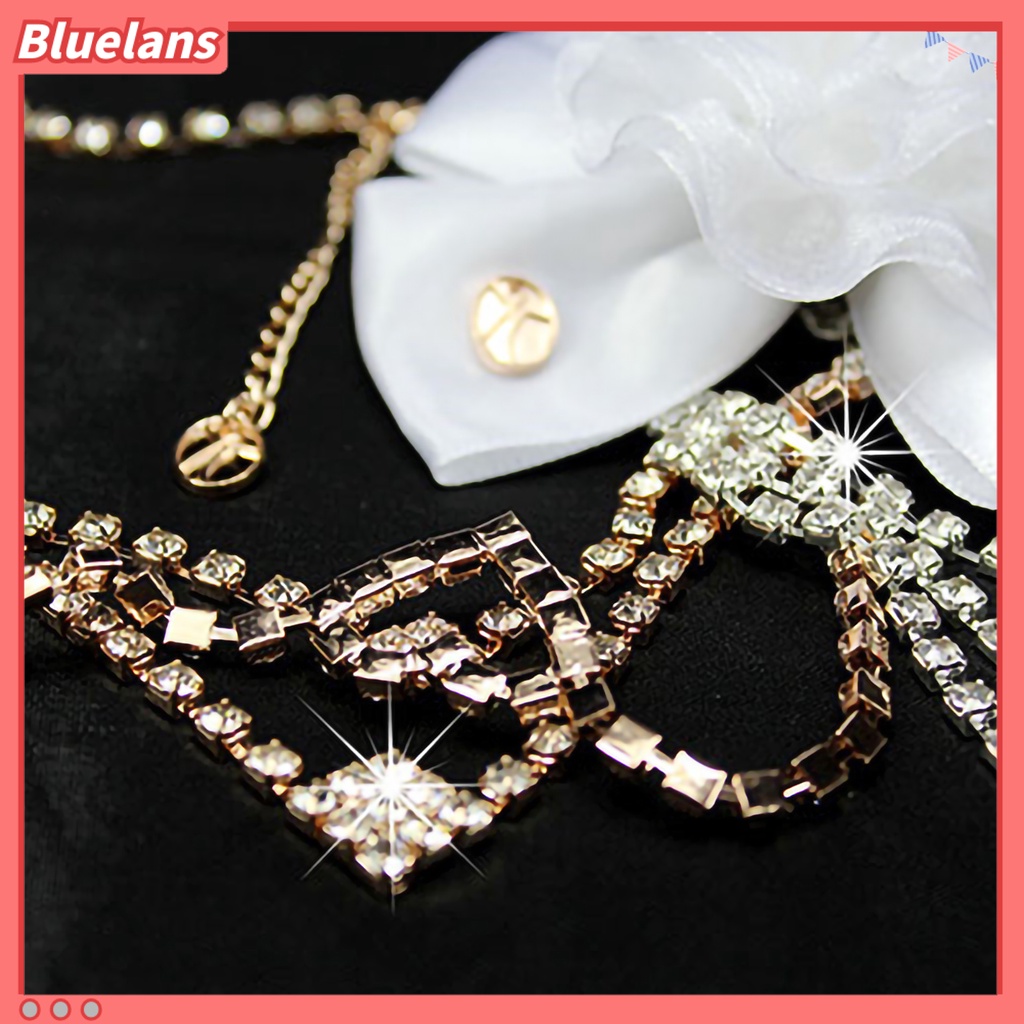 Bluelans Jewelry Set Square Exquisite Accessory Heart Necklace Earrings Collection