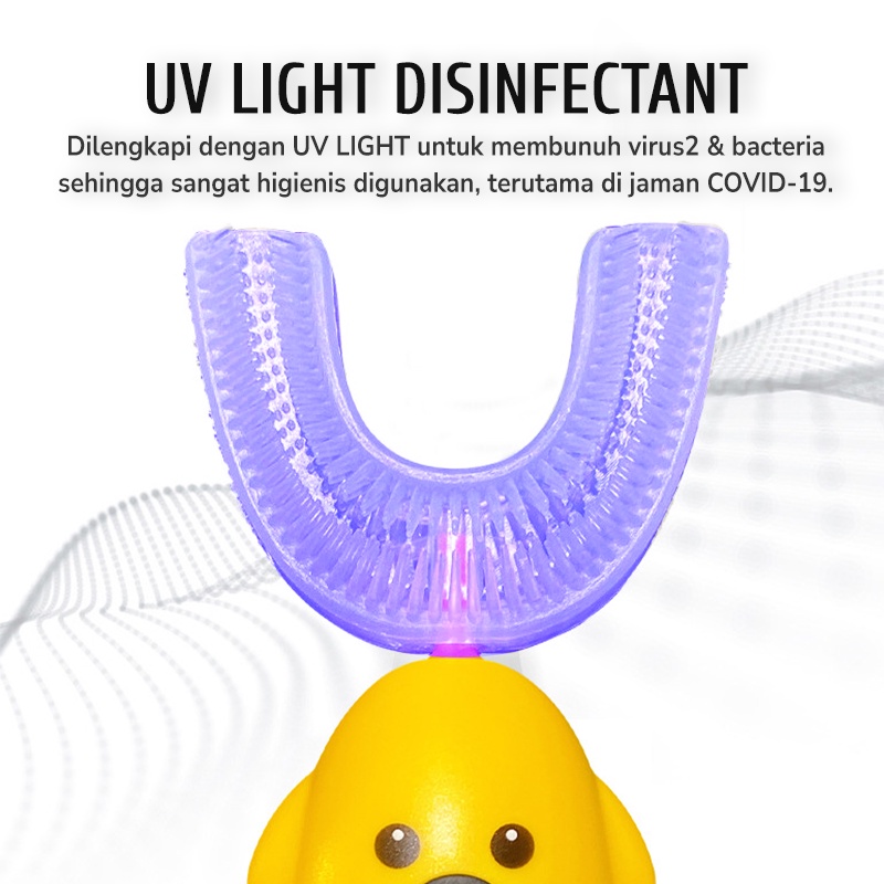 Sikat Gigi Anak toothbrush  Elektrik U Shaped Silikon