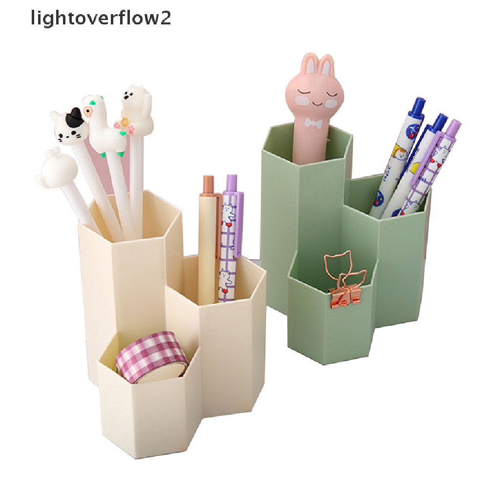 (lightoverflow2) Kotak Penyimpanan Brush Makeup 3 Sekat (ID)