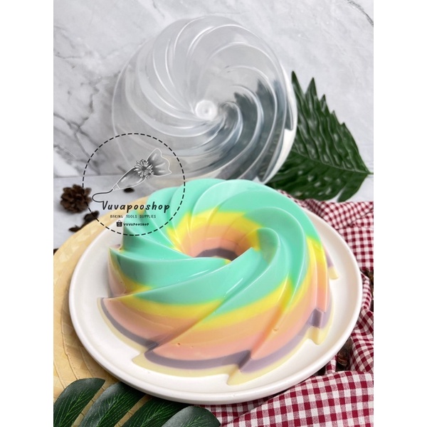 Cetakan Puding Twister / Cetakan Puding Plastik Marissa / Loyang Pudding Plastik