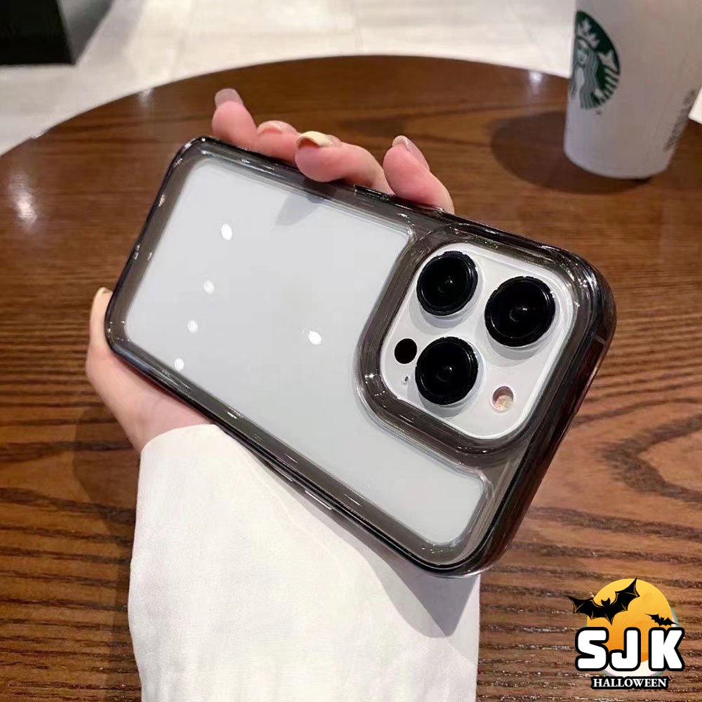 Luxury Purple Acrylic Clear Hard Shockproof Clear For IPhone 11 12 13 14 Pro Max XR X XS Max  7 8 Plus Phone Case Simple Military Grade Shock-Absorbing Soft TPU Cover