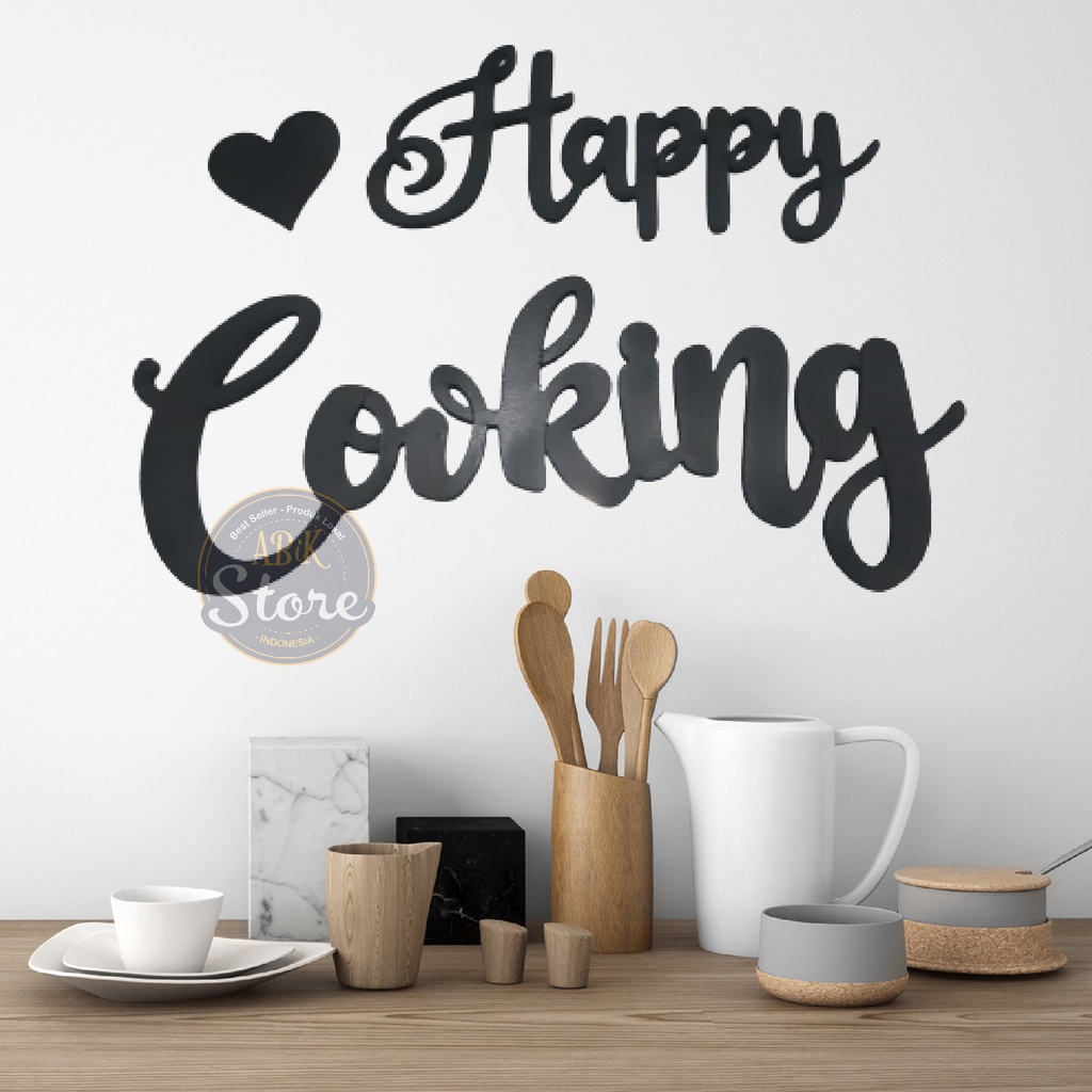 Hiasan Dinding Dekorasi Cutting / Happy Cooking / Kitchen / Laundry / Mushola / Tempat Wudhu / Eat / Salam / Happy Faimly / Welcome