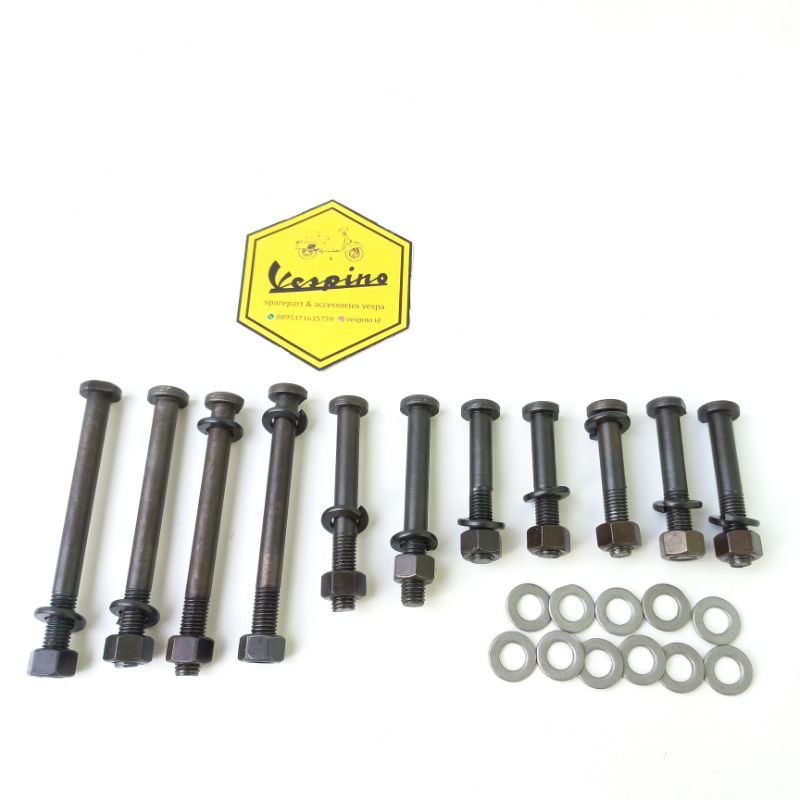 BAUT MESIN SET VESPA PTS/BAUT CRENGKES MESIN VESPA ET3 PTS SPECIAL SMALLFRAME BAJA