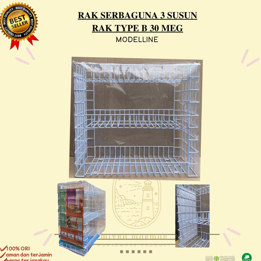 NEW!! RAK SERBAGUNA 3-4-5 SUSUN MODELLINE / RAK PIRING RATA / DATAR