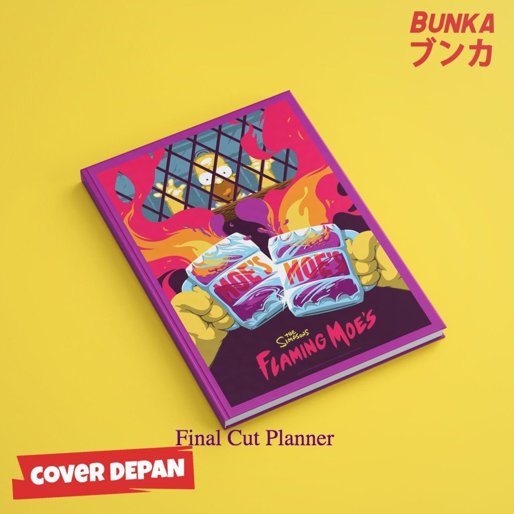 

Notebook Film The Simpsons Flaming Moe Hardcover A5 Buku Tulis Catatan Note Agenda Planner .