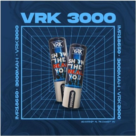 BATERAI VRK 18650 - 3000 MAH (BIRU)