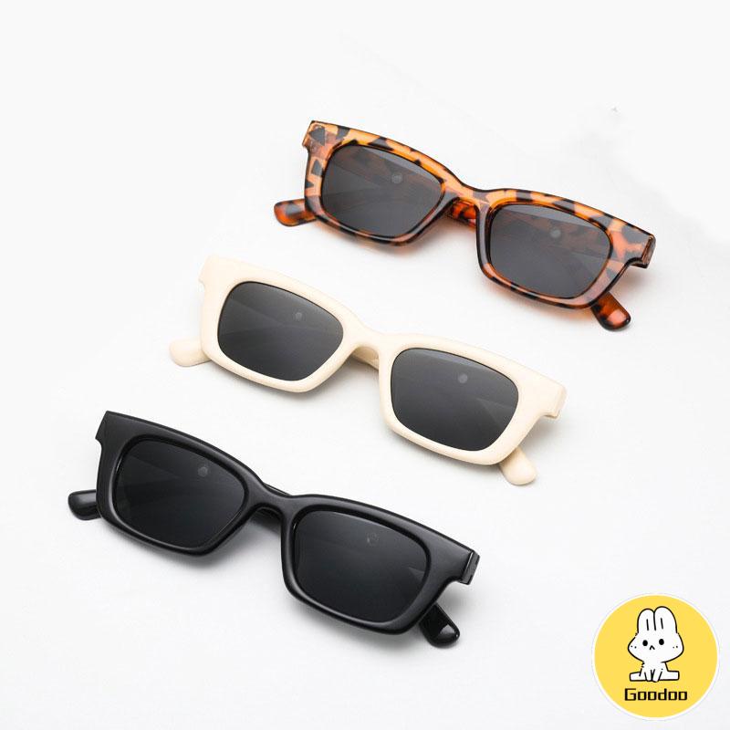 Kacamata Hitam Wanita/Pria Fashion Aksesoris Retro Kacamata Persegi Sunglasses Korean Import -Doo