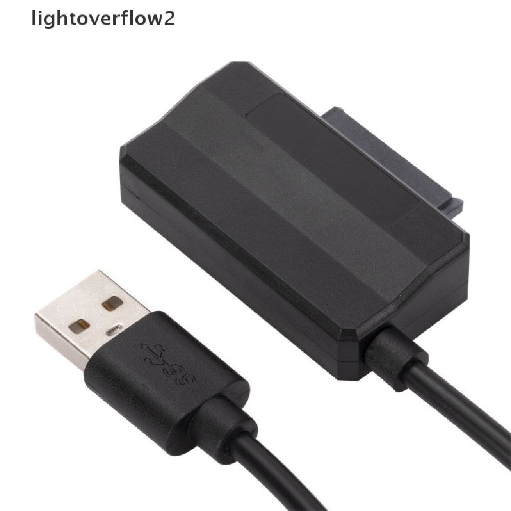 (lightoverflow2) Kabel Adapter Converter CD / DVD Rom Sata Ke USB 2.0 Untuk Komputer PC