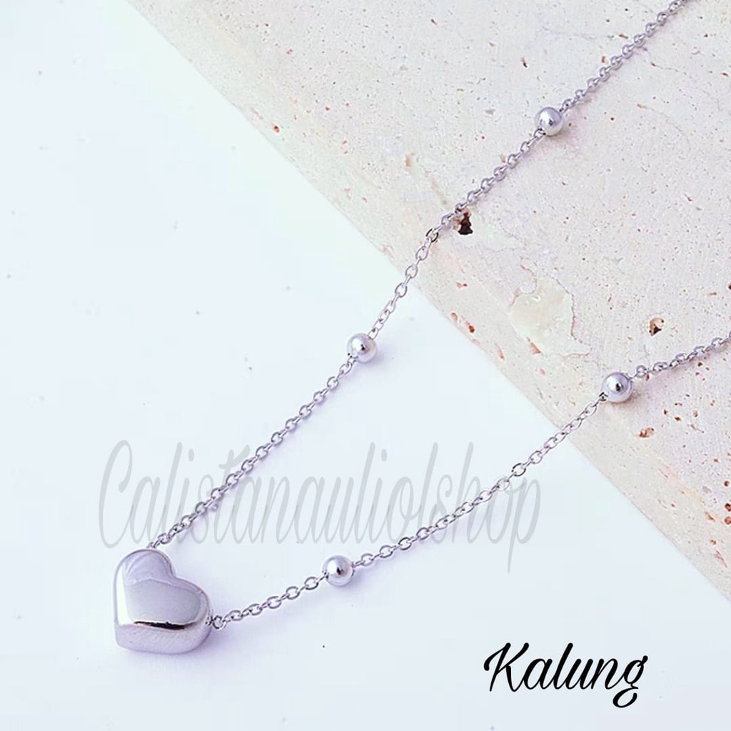 KALUNG TITANIUM BIJILADA LOVE JEDAR PERHIASAN EMAS KOREA ANTI KARAT DAN ANTI LUNTUR