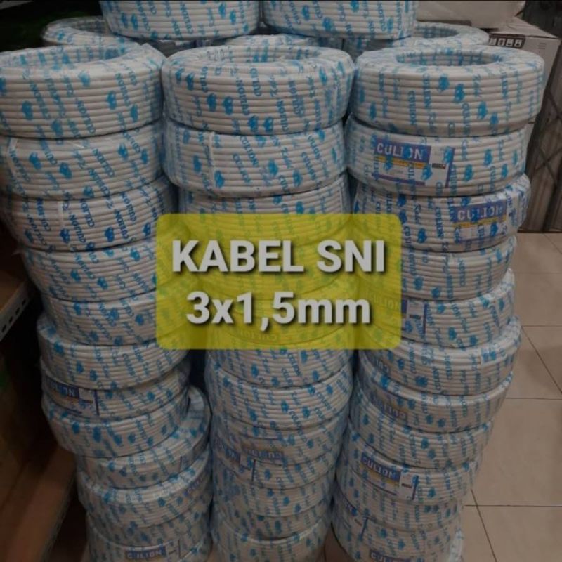 KABEL LISTRIK / NYM 2X1,5X50 YARD CULION TEMBAGA ASLI 100%, MURAH &amp; BERKUALITAS