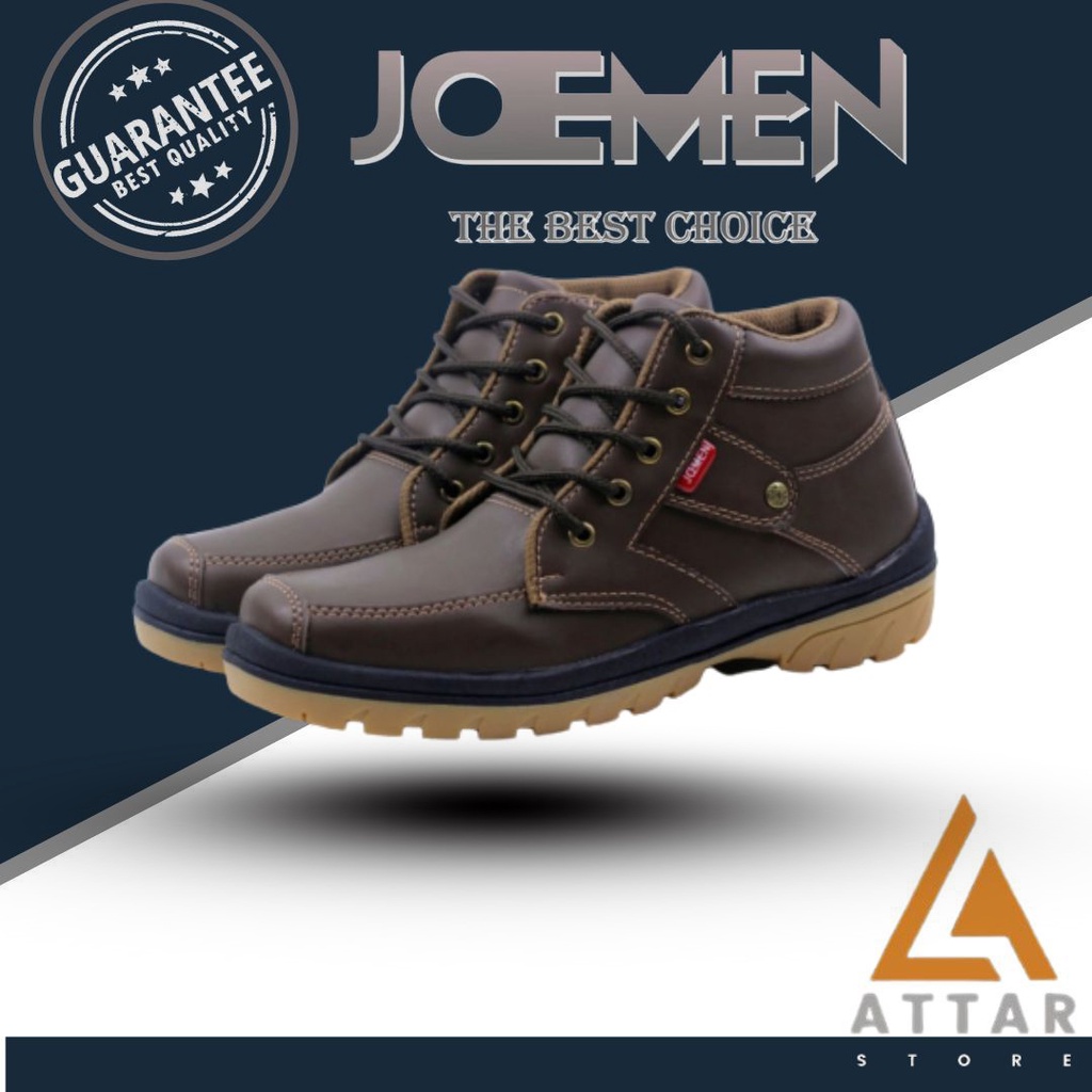 Sepatu Shoes Spatu Sneakers Semi Boots Kulit Casual Kerja Santai Sekolah Kuliah Jalan Jalan Main Kon